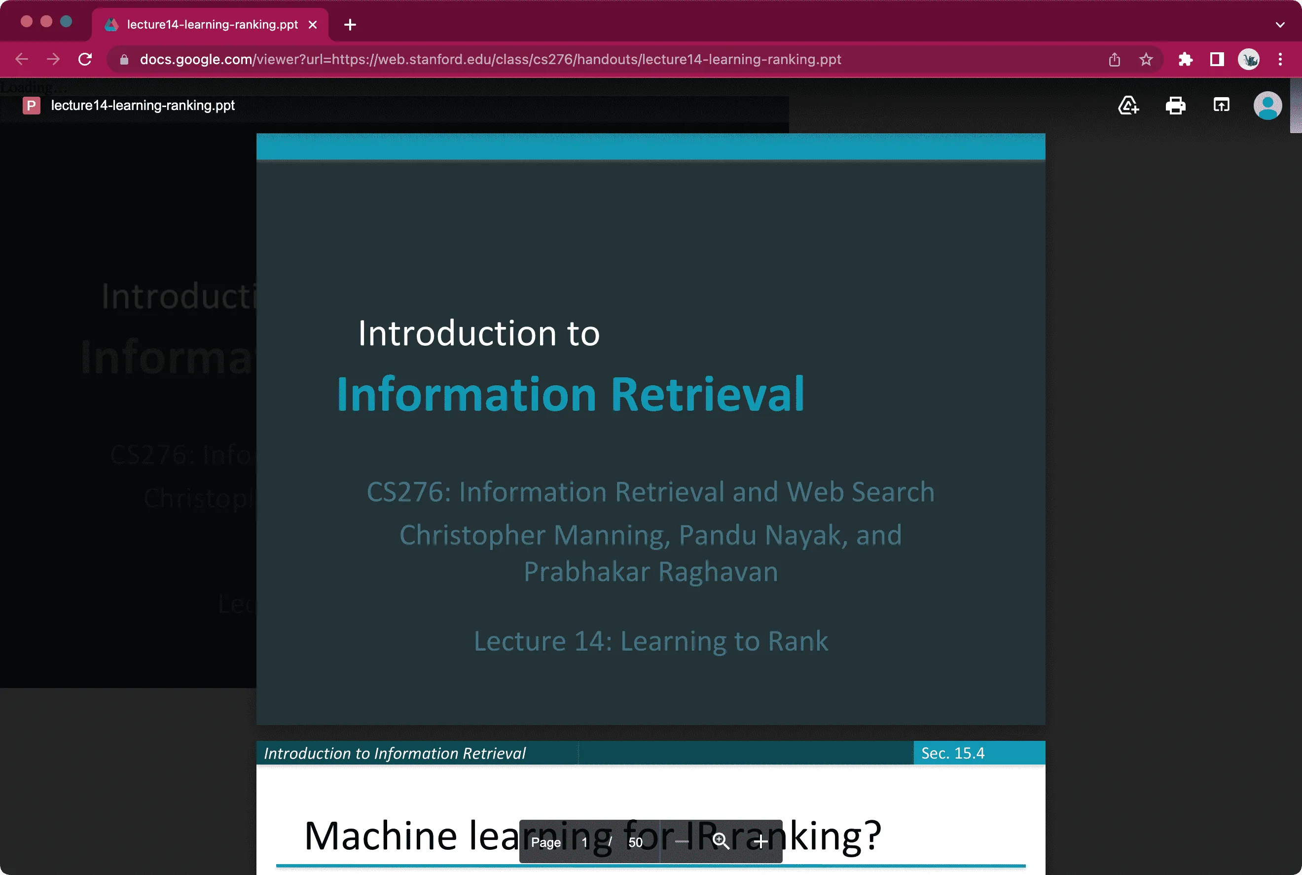 Screenshot of the previewed powerpoint slide in the browser A screenshot of the previewed powerpoint slide in the browser